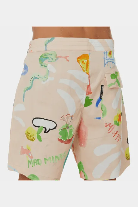 Misfit you heard boardshort - peach