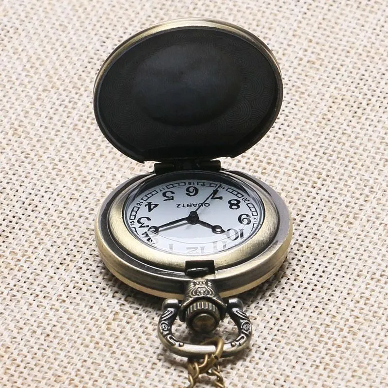 Modern Steampunk Quartz Full Hunter Pocket Watch - Gearpunk