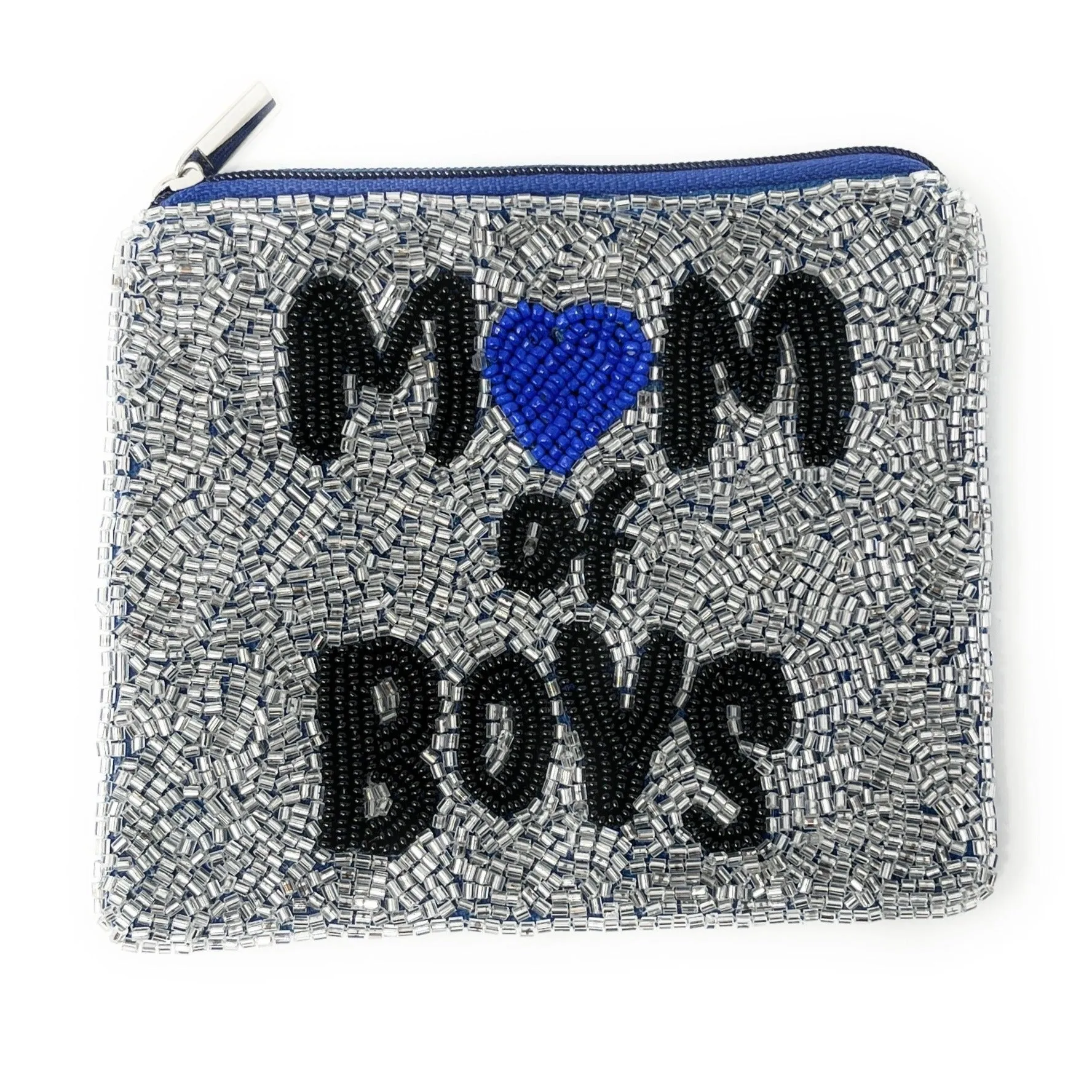 Mom of Boys Beaded Coin Purse