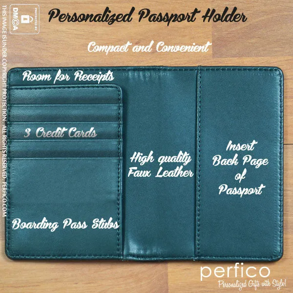 Monogram © Personalized Passport Cover and Holder