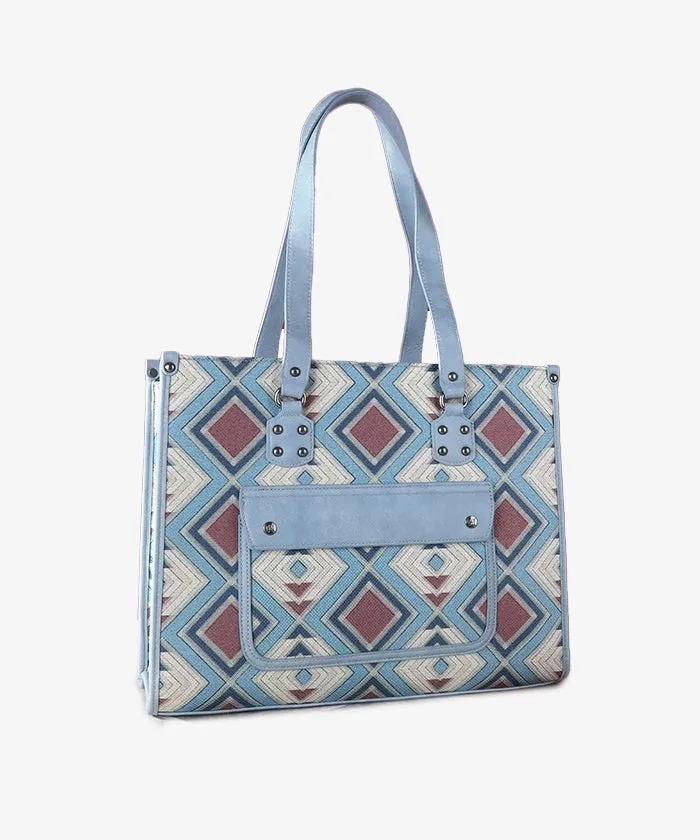 Montana West Aztec Pattern Concealed Carry Wide Tote