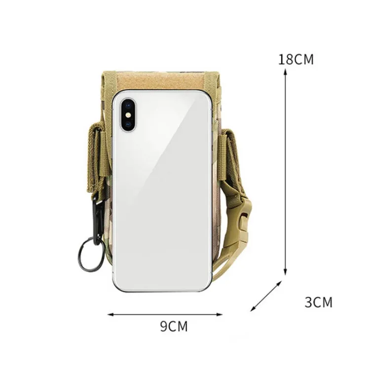 Multifunctional Large-Capacity Mobile Phone Bag Outdoor Sports Waist Bag(Brown)