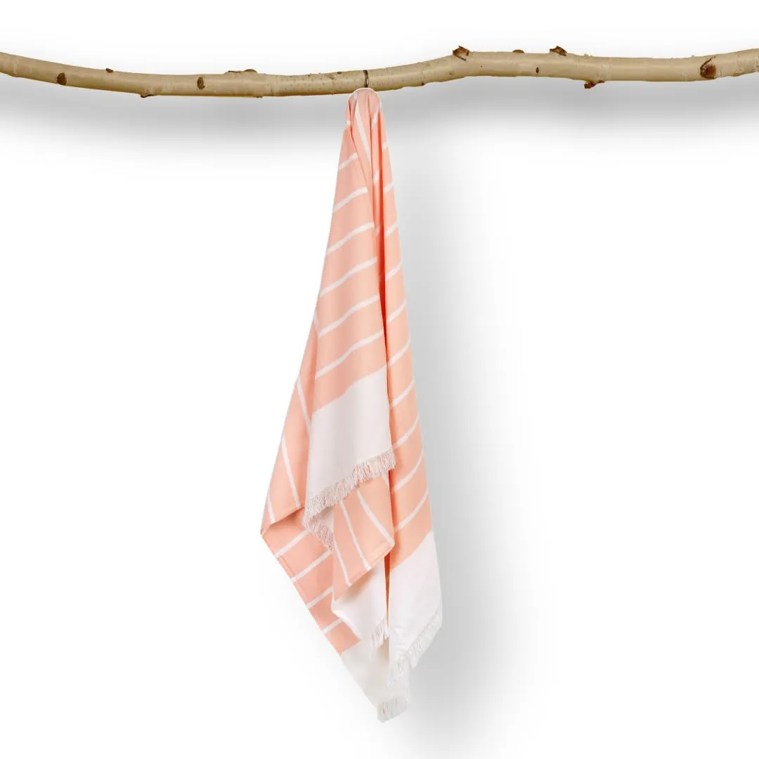 Mush Bamboo Turkish Towel | 100% Bamboo |Ultra Soft, Absorbent & Quick Dry Towel For Bath, Beach, Pool, Travel, Spa And Yoga | 29 X 59 Inches (N. Peach), 250 TC