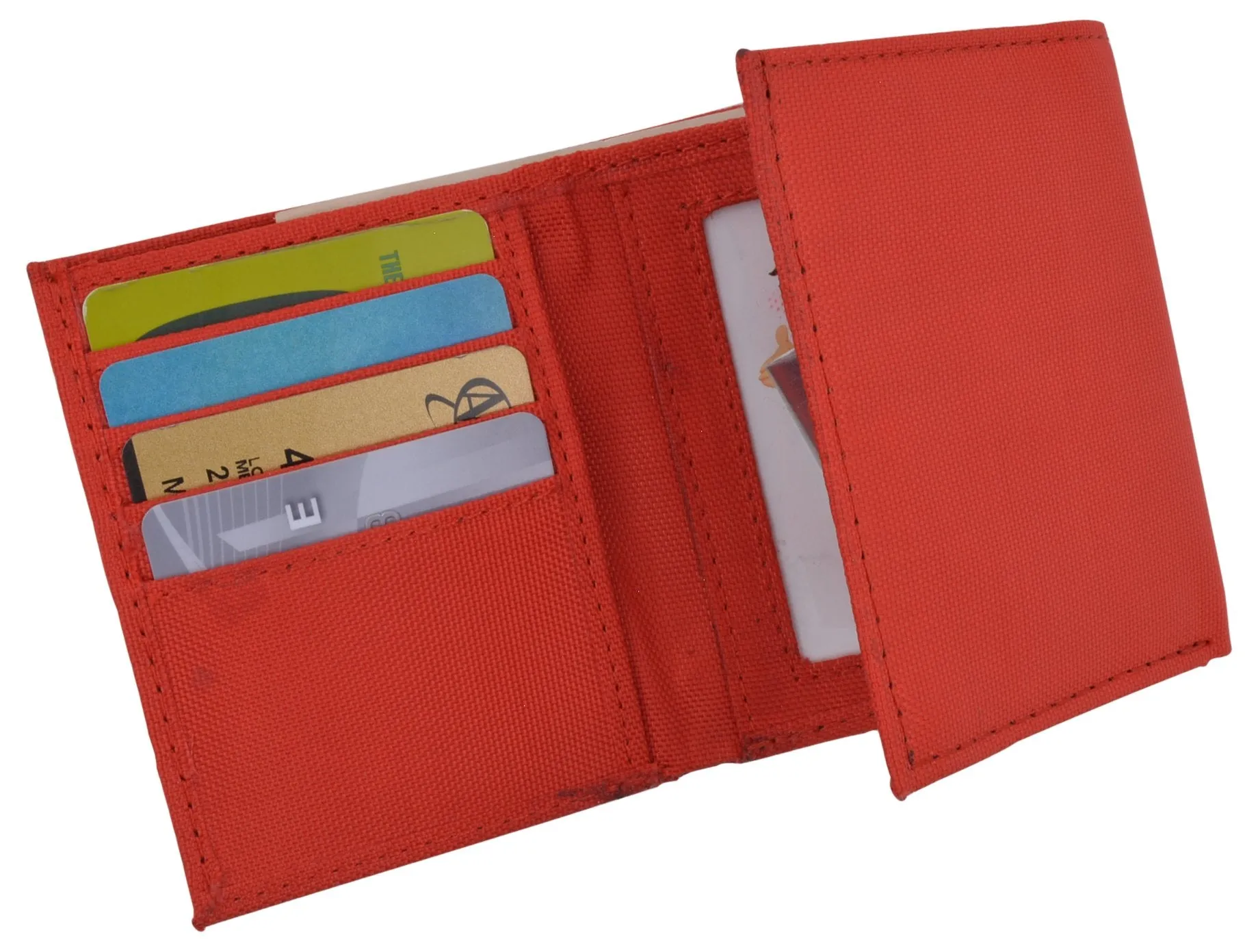 New Boys Slim Thin Nylon Trifold Wallet with Coin Pouch T400