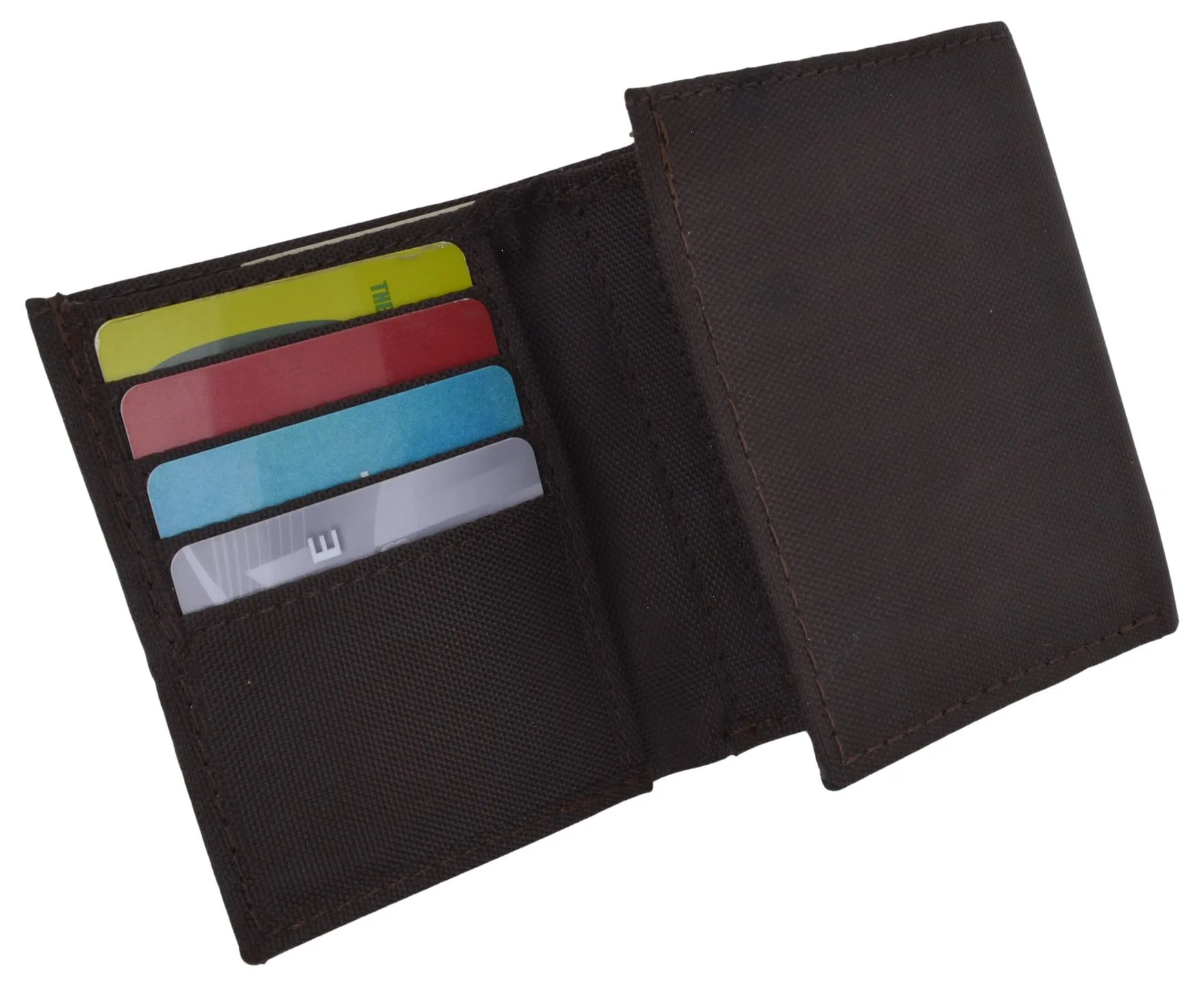 New Boys Slim Thin Nylon Trifold Wallet with Coin Pouch T400