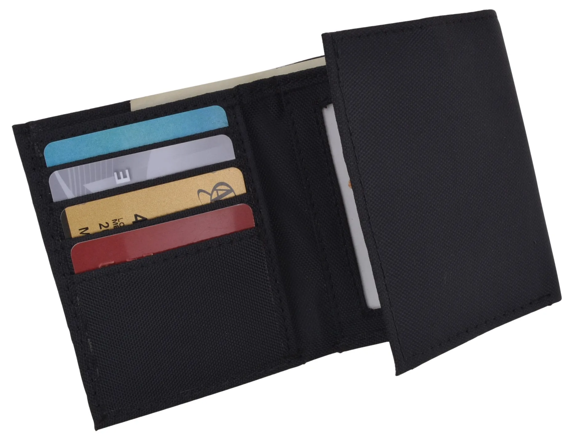 New Boys Slim Thin Nylon Trifold Wallet with Coin Pouch T400