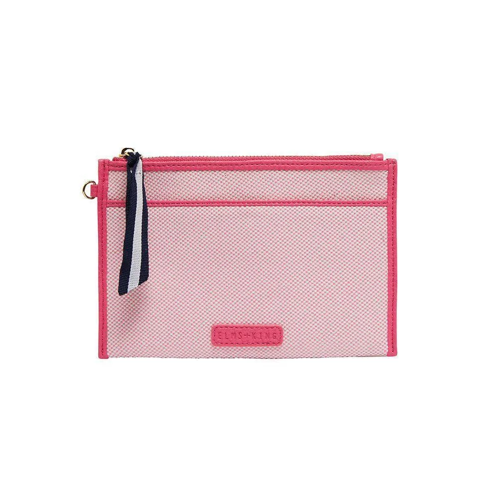 New York Coin Purse | Fuchsia w/Canvas