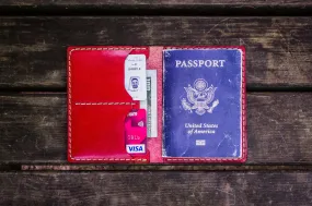 No.06 Leather Passport Holder - Red 2