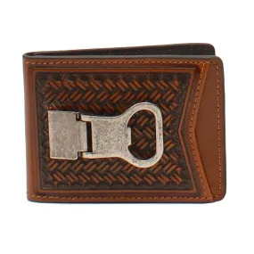 Nocona Bifold Money Clip -Mens Embossed Wallet