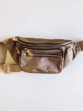 On The Go Waist Bag-Taupe