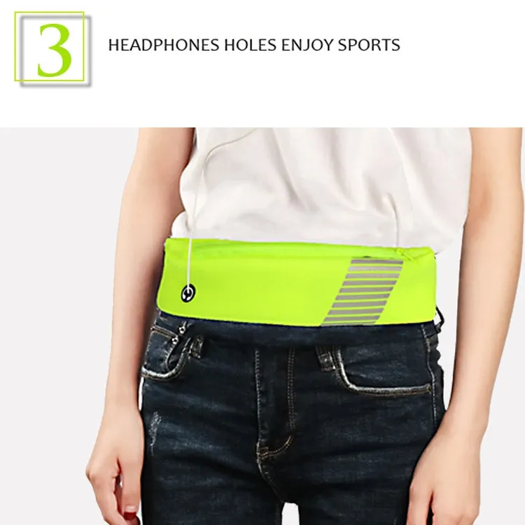 Outdoor Fitness Sports Waist Bag Multifunctional Running Invisible Close-Fitting Waist Bag(Fluorescent Green)