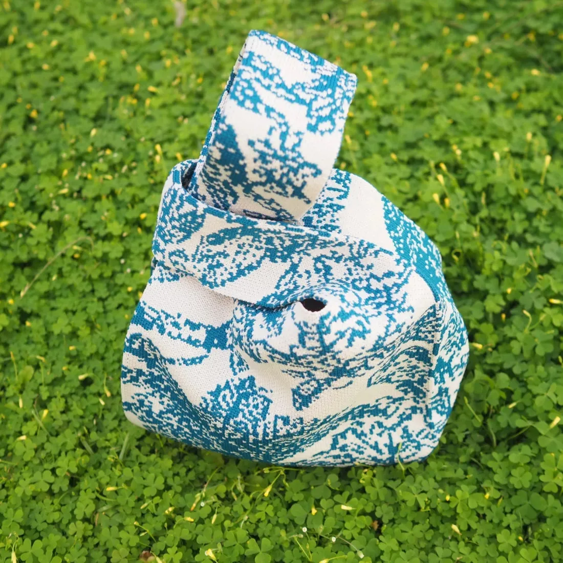 Palm Breeze Blue Knot Bag