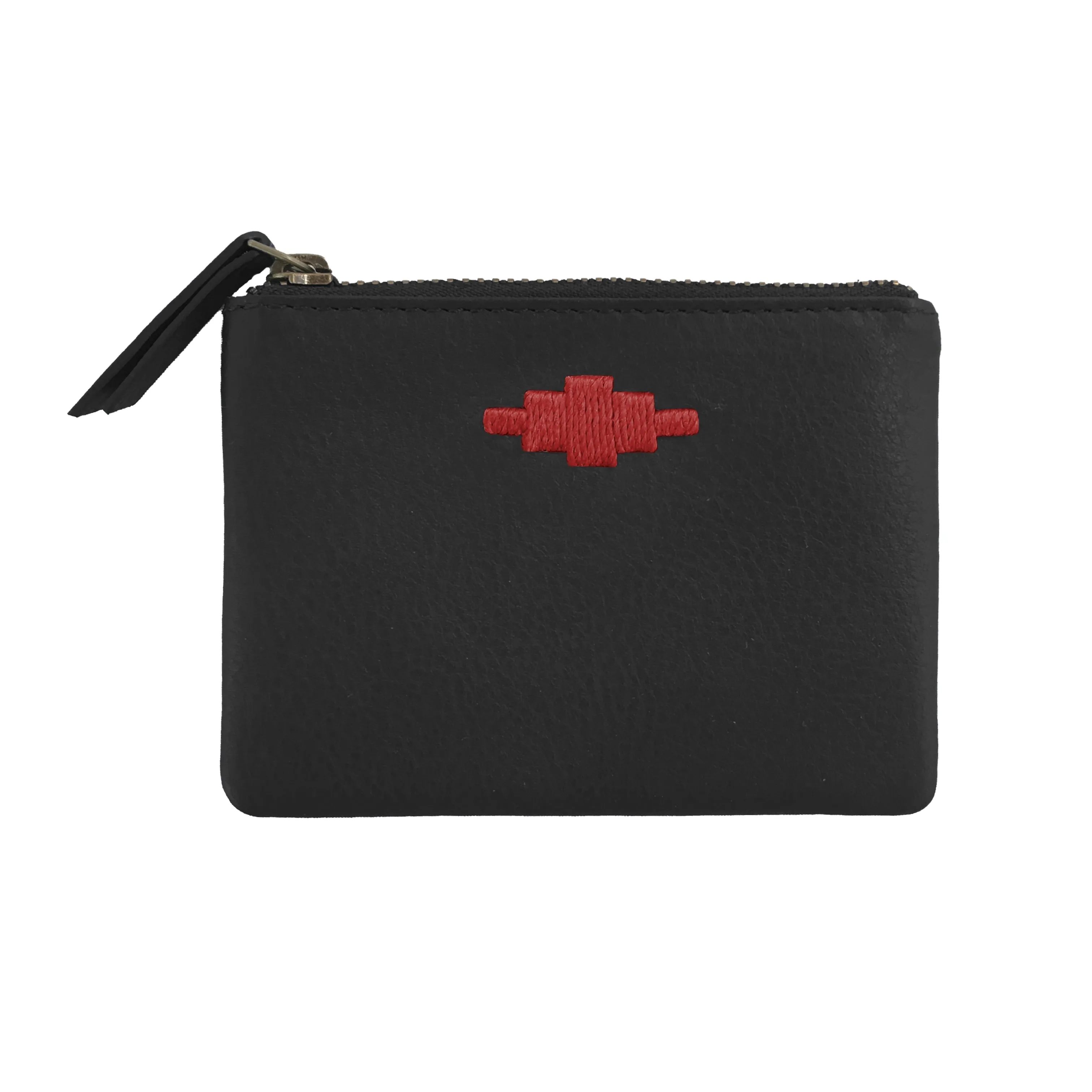 PAMPEANO - Cambio Pouch Purse - Black Leather