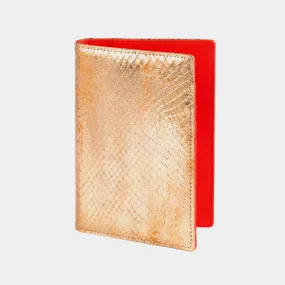 Passport Holder in Gold and Red