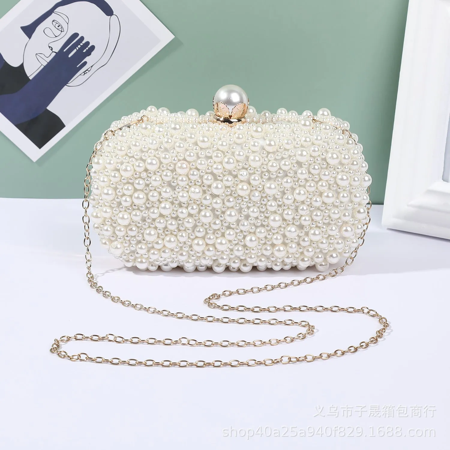 Pearl Dinner And Party Clutch Bag