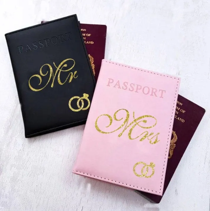 Personalized Bridesmaid Gifts - Passport Cover Luggage Tag - Bachelorette Party Gifts - Bridesmaid Proposal - Custom Travel Wallet Holder