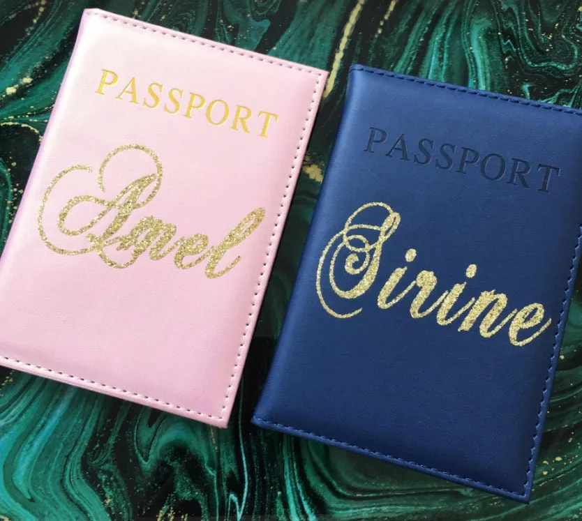 Personalized Bridesmaid Gifts - Passport Cover Luggage Tag - Bachelorette Party Gifts - Bridesmaid Proposal - Custom Travel Wallet Holder