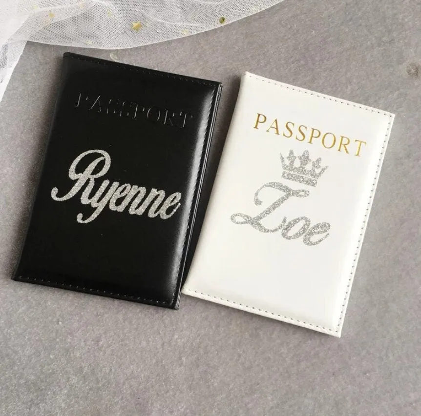 Personalized Bridesmaid Gifts - Passport Cover Luggage Tag - Bachelorette Party Gifts - Bridesmaid Proposal - Custom Travel Wallet Holder