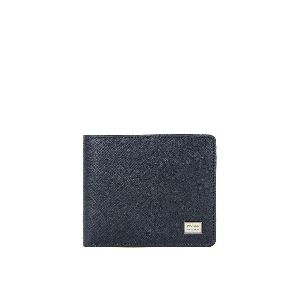 Picard Saffiano Men's Bifold Leather Wallet (Navy)