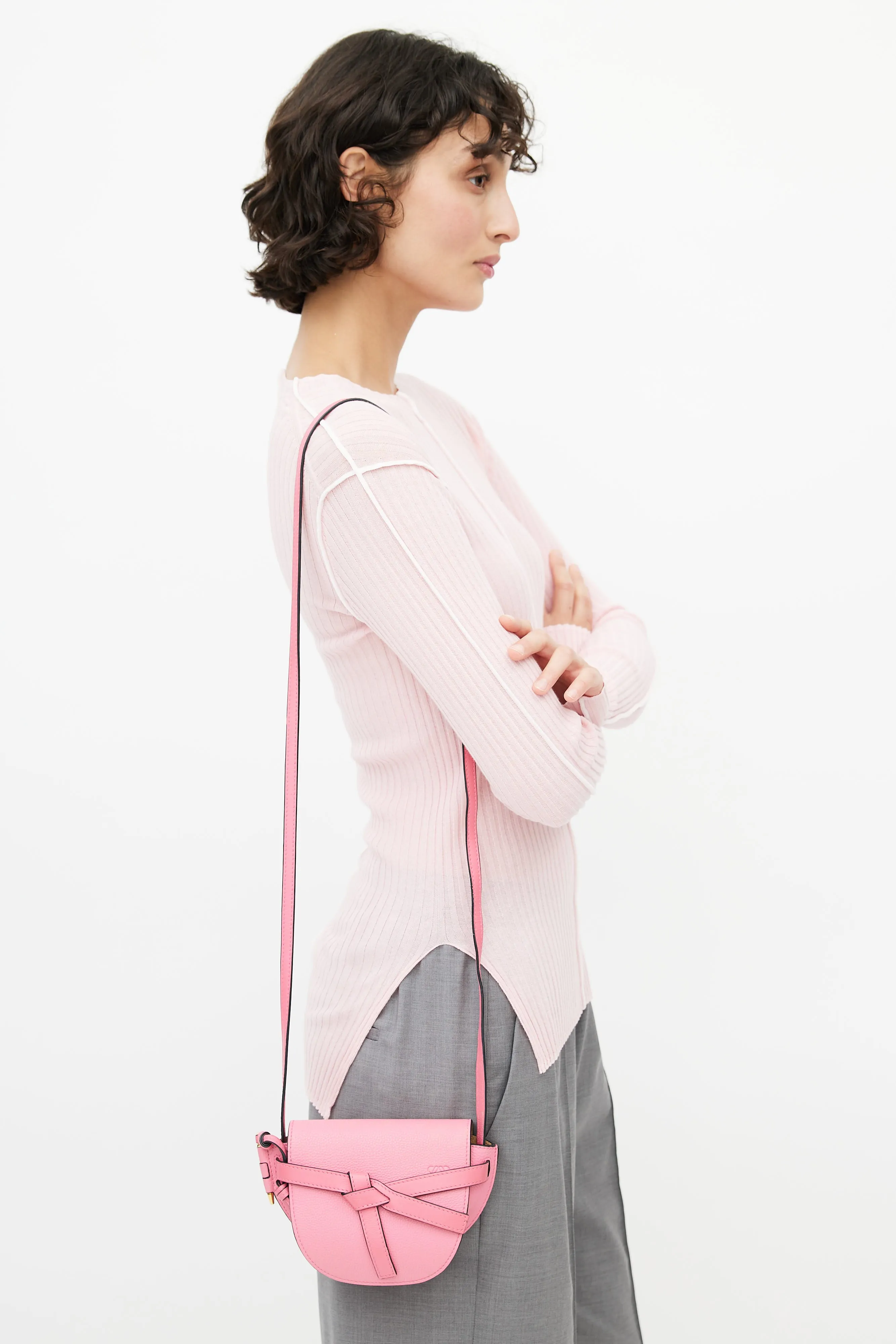 Pink Small Gate Crossbody Bag