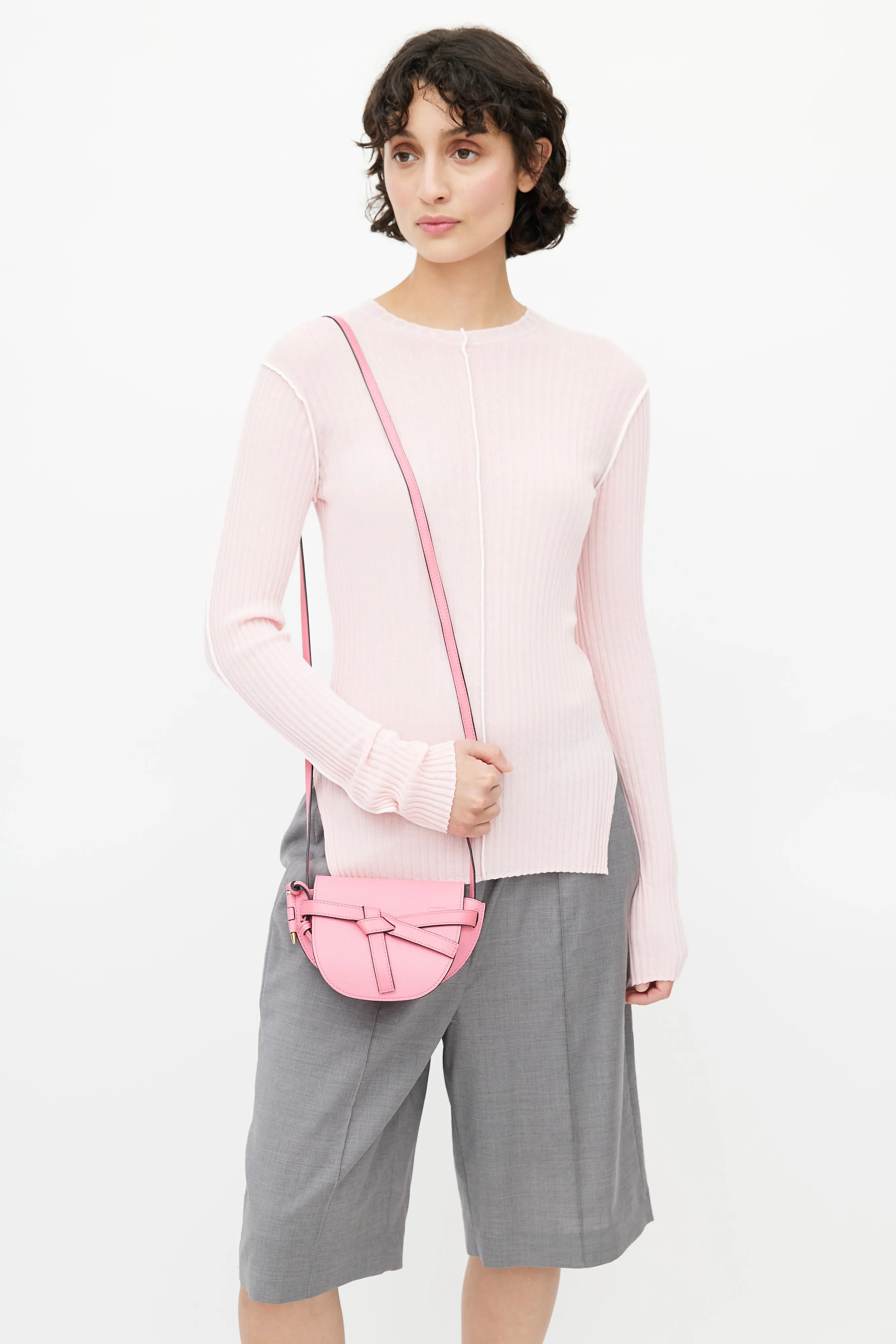 Pink Small Gate Crossbody Bag