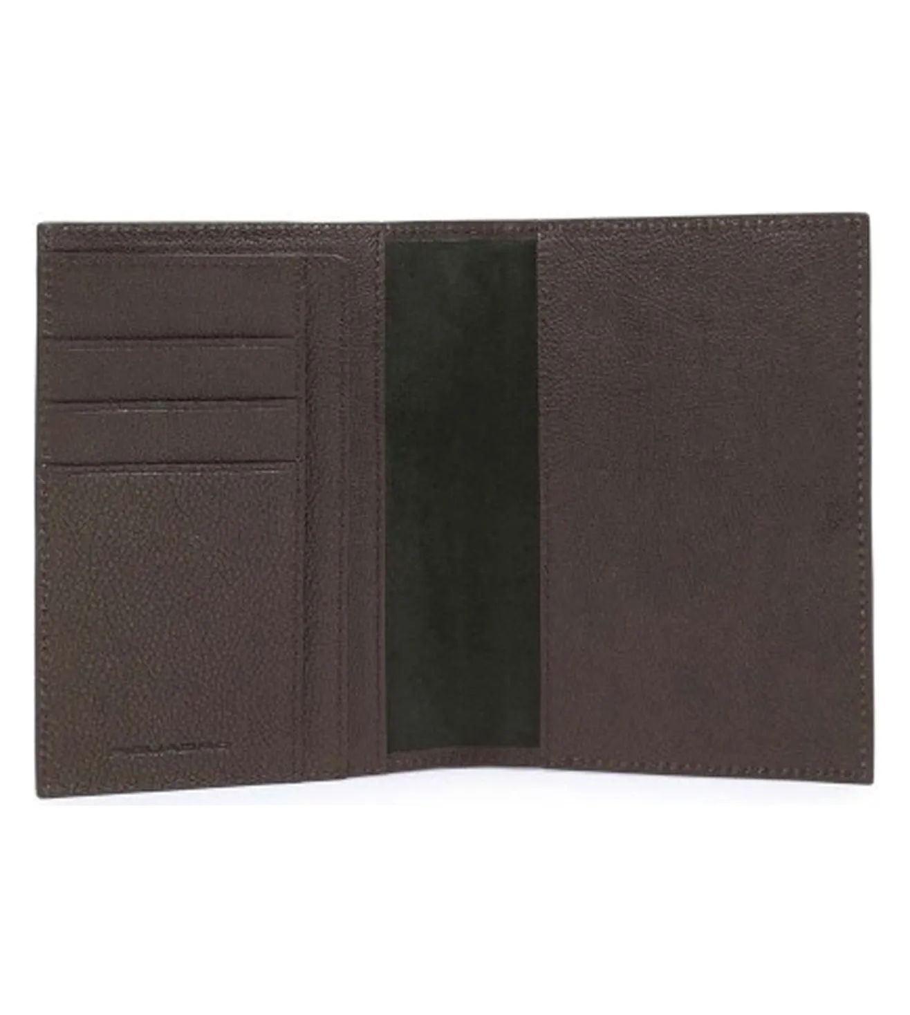 Piquadro Black Square Unisex Dark Brown Passport Holder