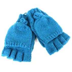 Posy Flap-over Gloves Teal WorldFinds