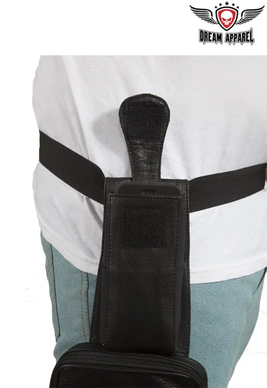 Premium Leather Thigh Bags With Gun Pocket