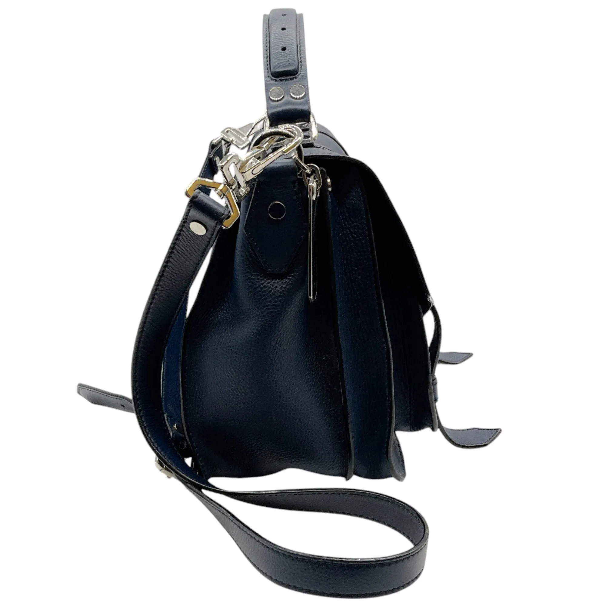 Proenza Schouler Blue Leather PS1 Medium Shoulder Bag