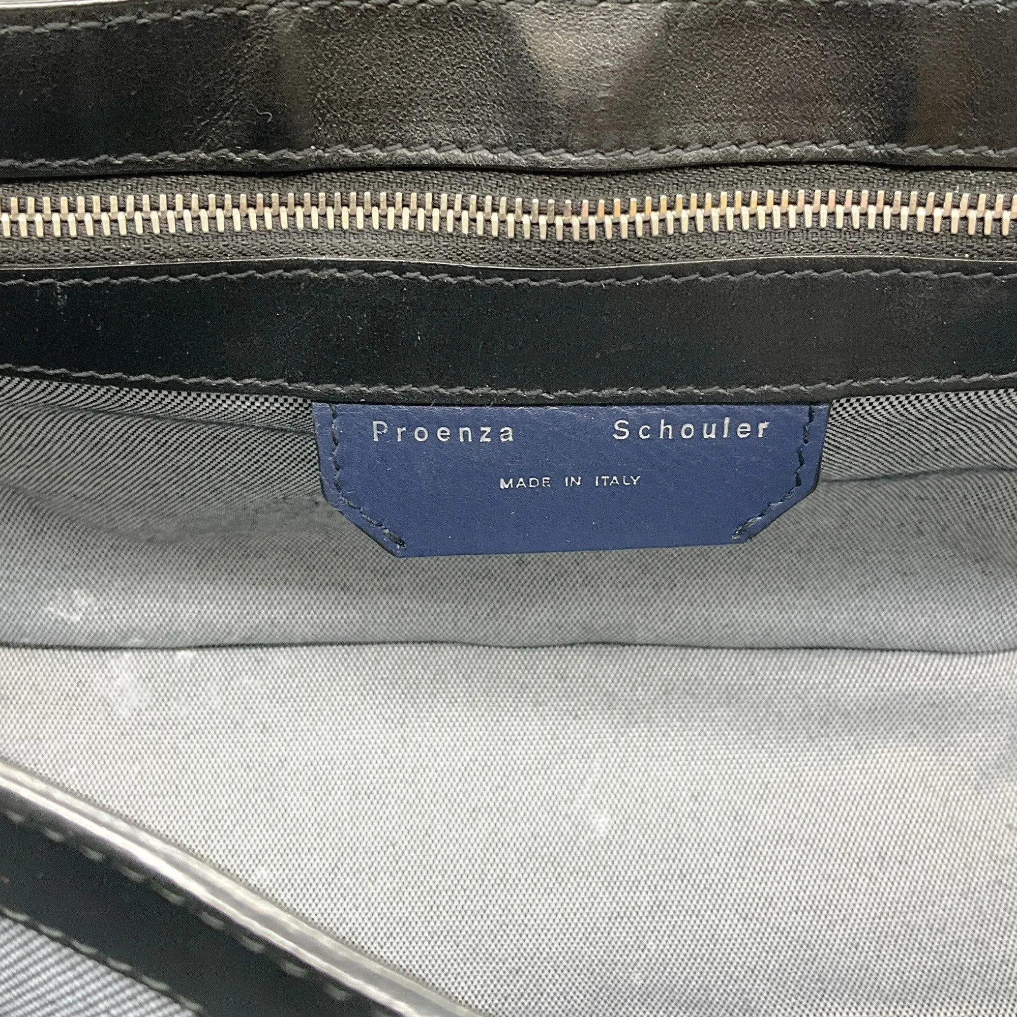 Proenza Schouler Blue Leather PS1 Medium Shoulder Bag