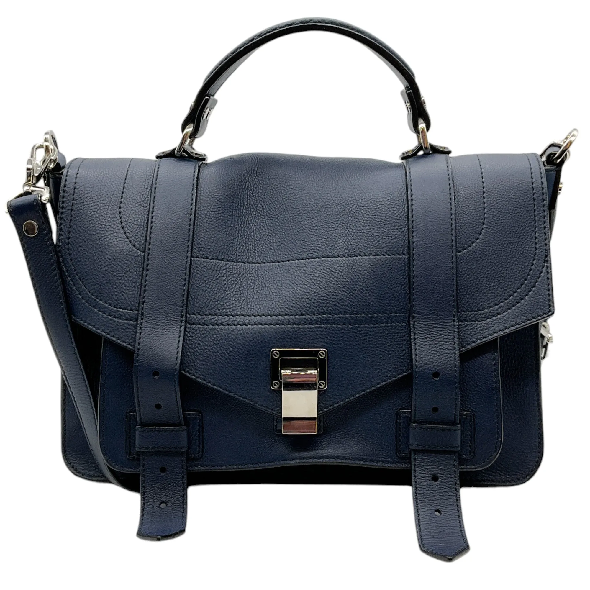 Proenza Schouler Blue Leather PS1 Medium Shoulder Bag