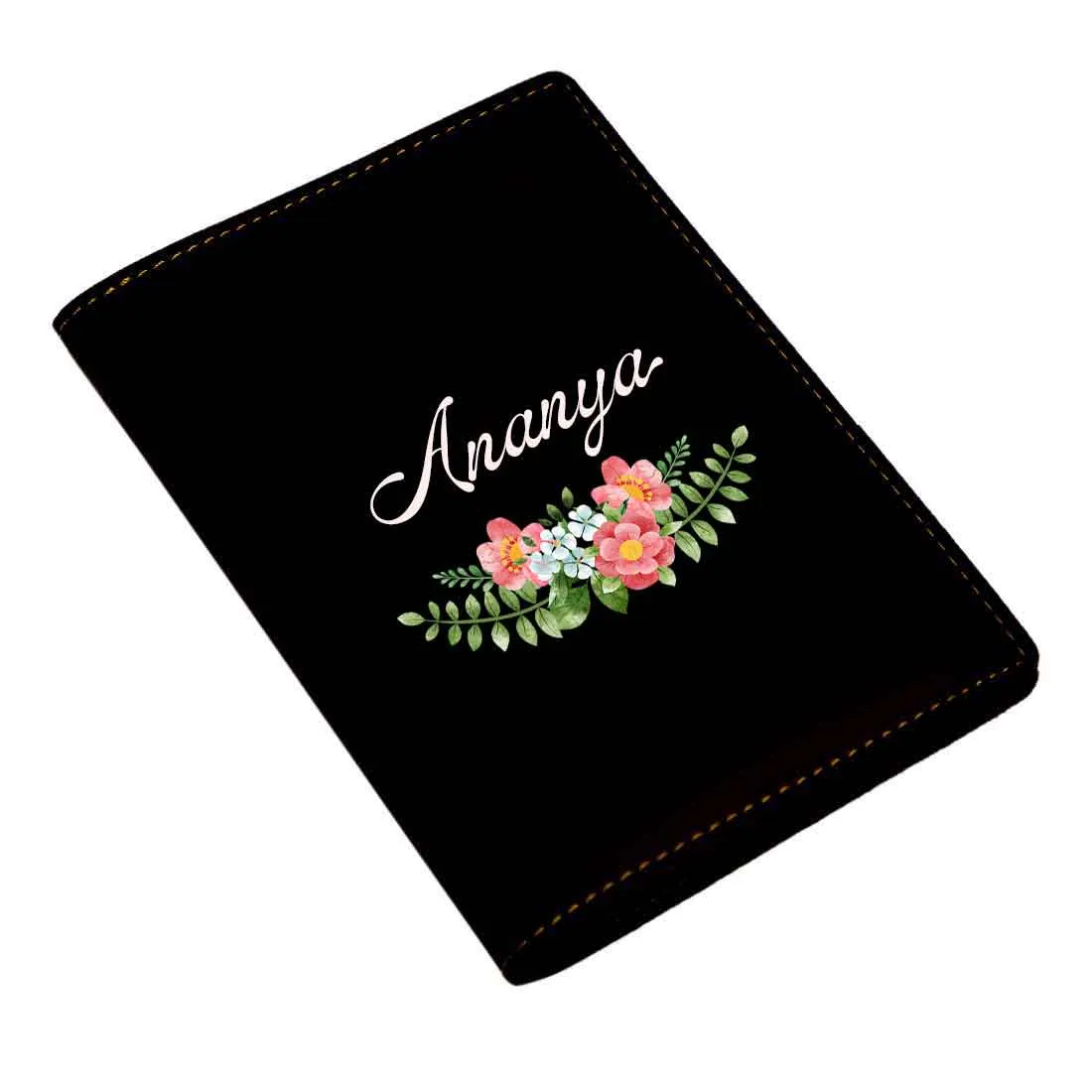 Pu Leather Customized Passport Cover and Luggage Tag Set - Floral