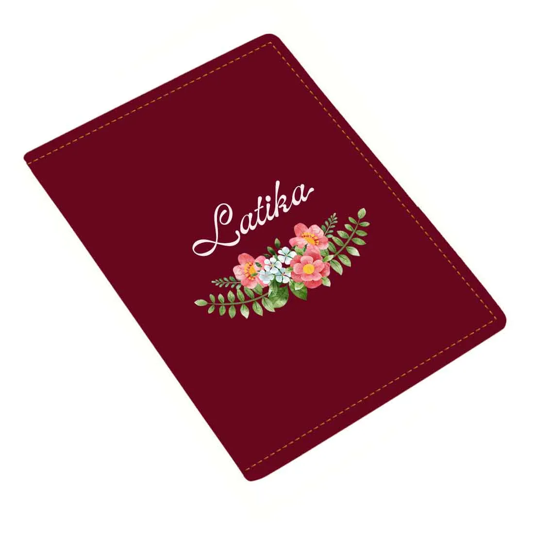 Pu Leather Customized Passport Cover and Luggage Tag Set - Floral