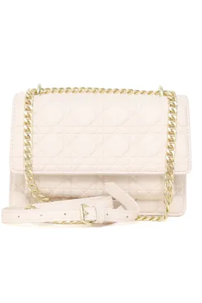 QUILTED ELEGANCE SHOULDER BAG-BEIGE