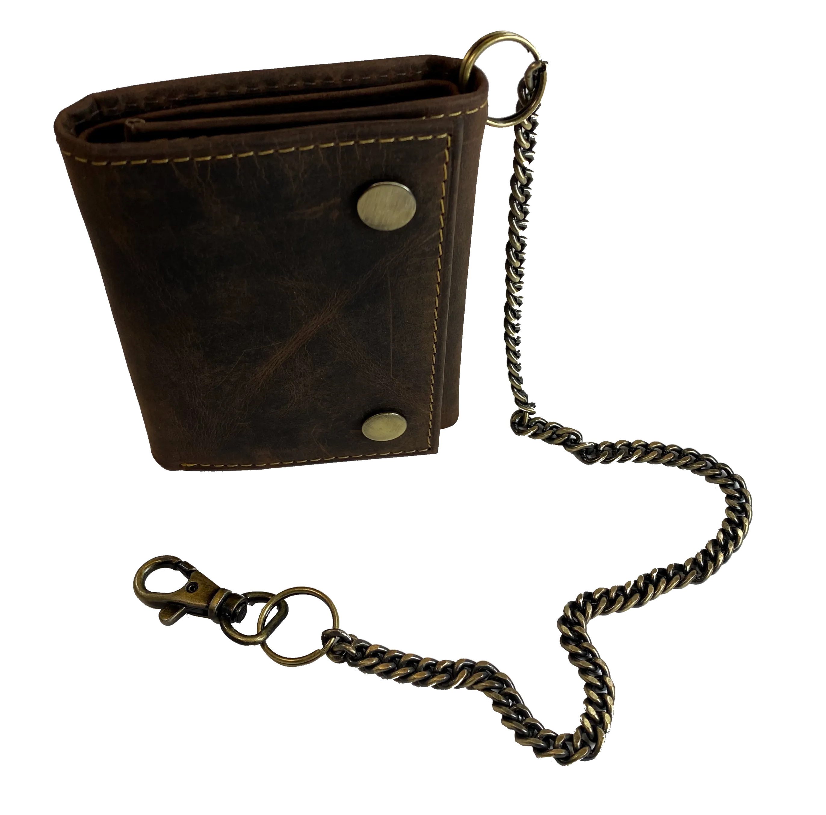 "The Road Rash" RFID Trifold Chain Wallet