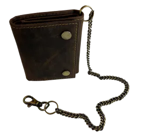 "The Road Rash" RFID Trifold Chain Wallet