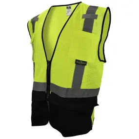 Radians Type R Class 2 Black Bottom Surveyor Safety Vest - Green/L-XL