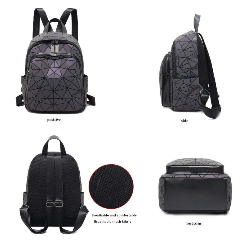 Rainbow Rise Luminous Holographic Backpack