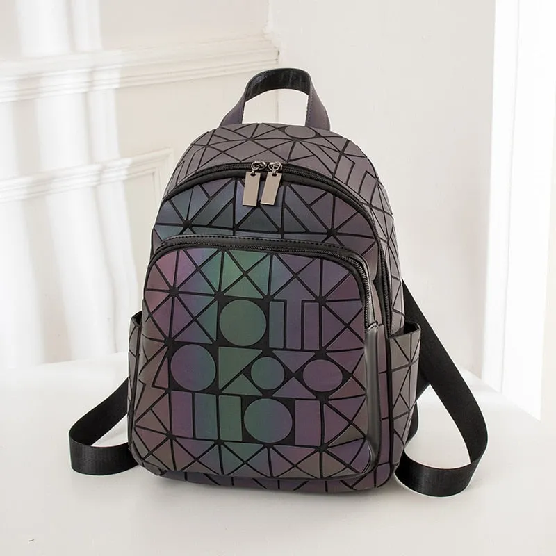 Rainbow Rise Luminous Holographic Backpack