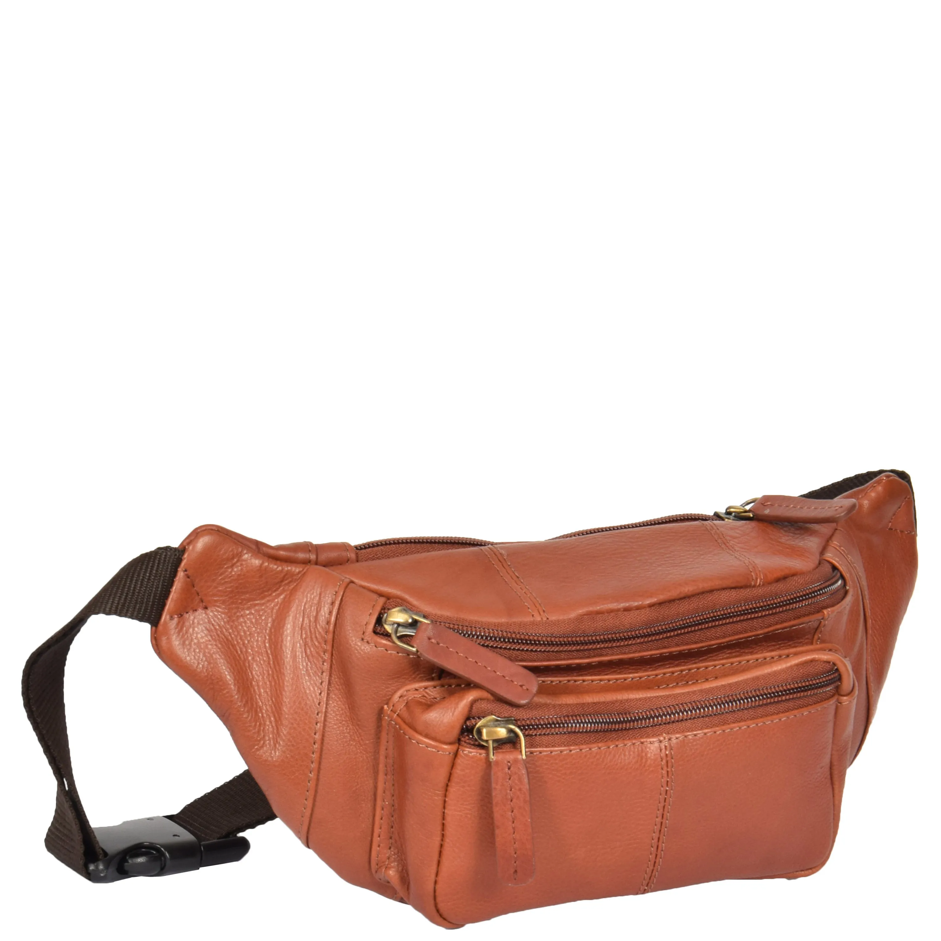 Real Leather Bum Bag Barcelona Brown