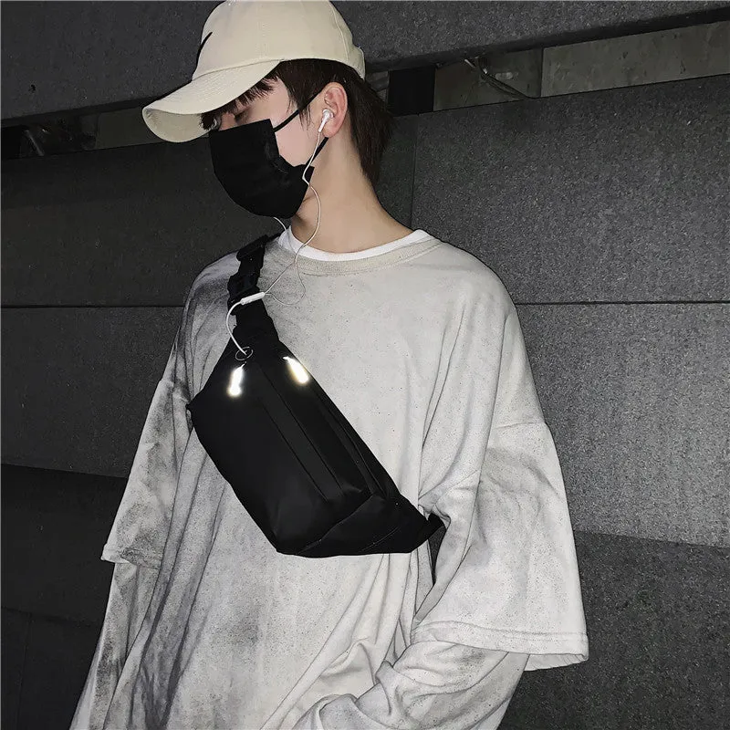 Reflective Zipper Waist Bag