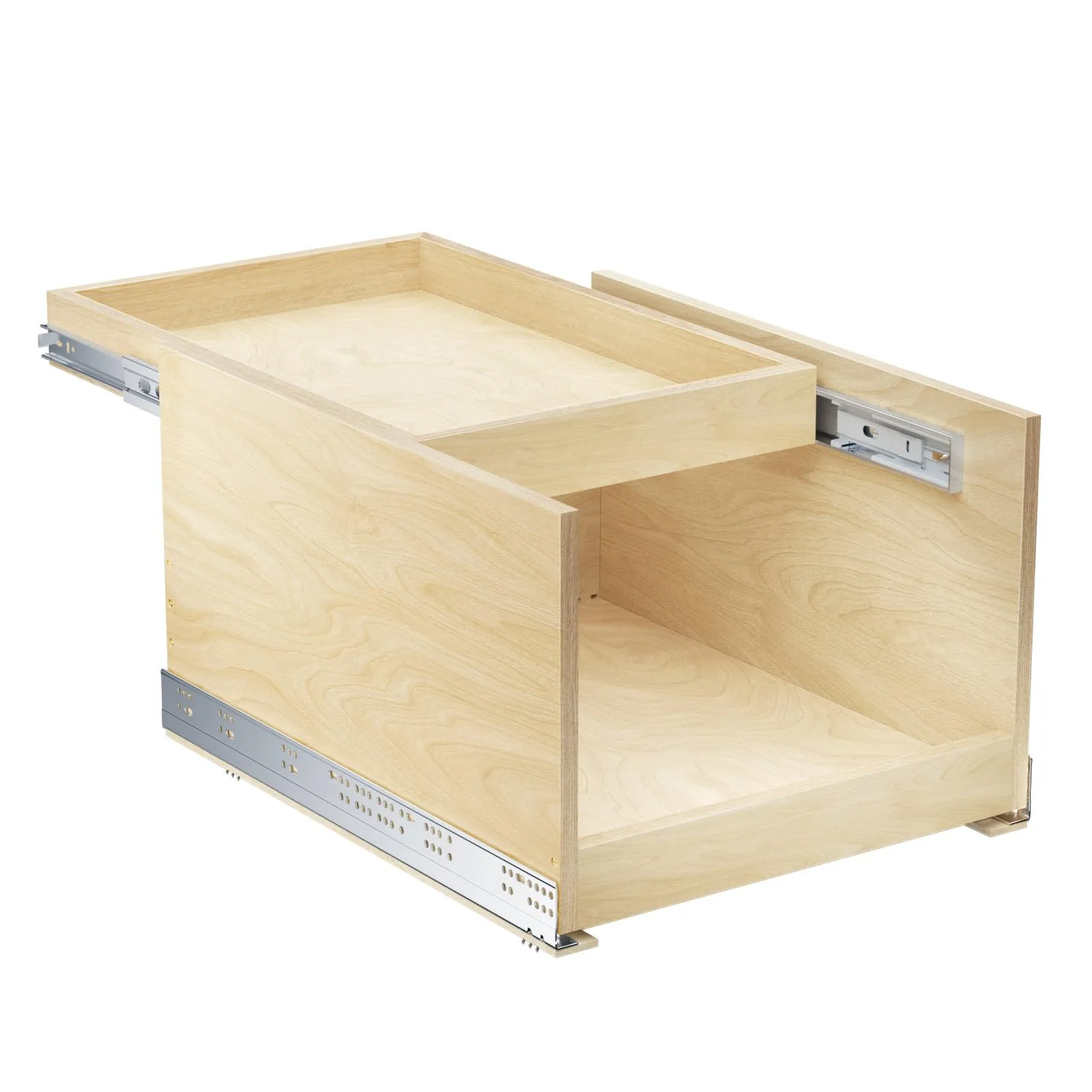 Retractable Double-Drawer Pull Out Cabinet Organizer