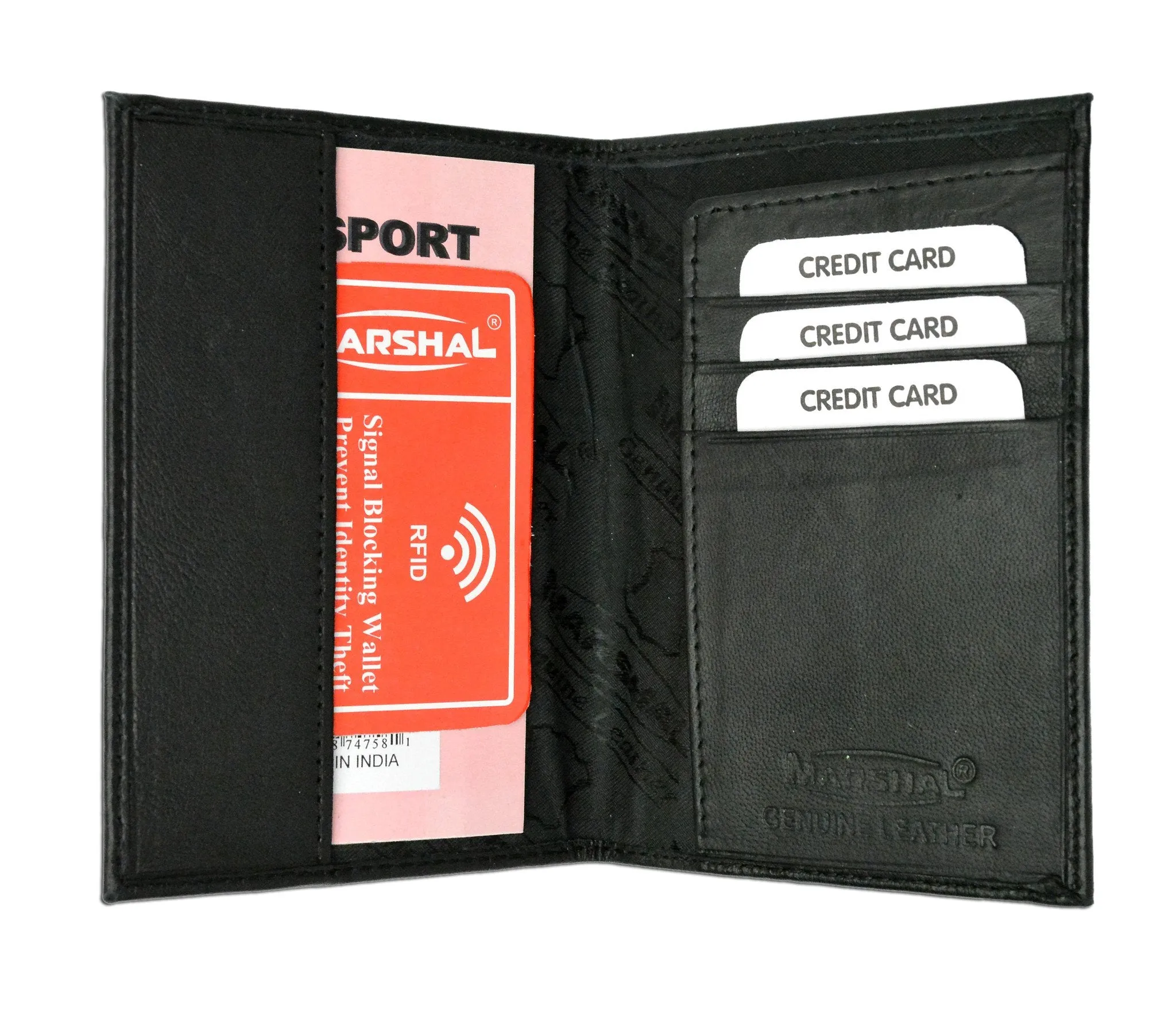 RFID Blocking Premium Leather United States Passport Holder Golden Print Emblem RFID P 601 USA