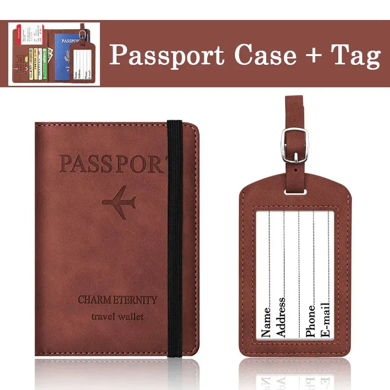 RFID Blocking Travel Passport Holder Cover Case and Credit Card Holder