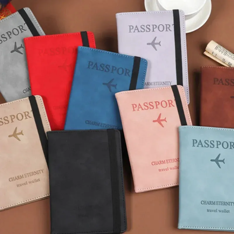 RFID Blocking Travel Passport Holder Cover Case and Credit Card Holder