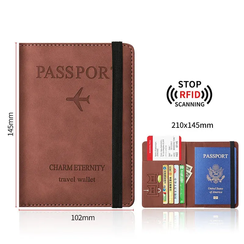 RFID Blocking Travel Passport Holder Cover Case and Credit Card Holder