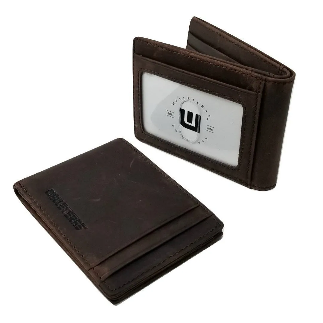 RFID High Capacity Bifold in Crazy Horse Leather - Preferet