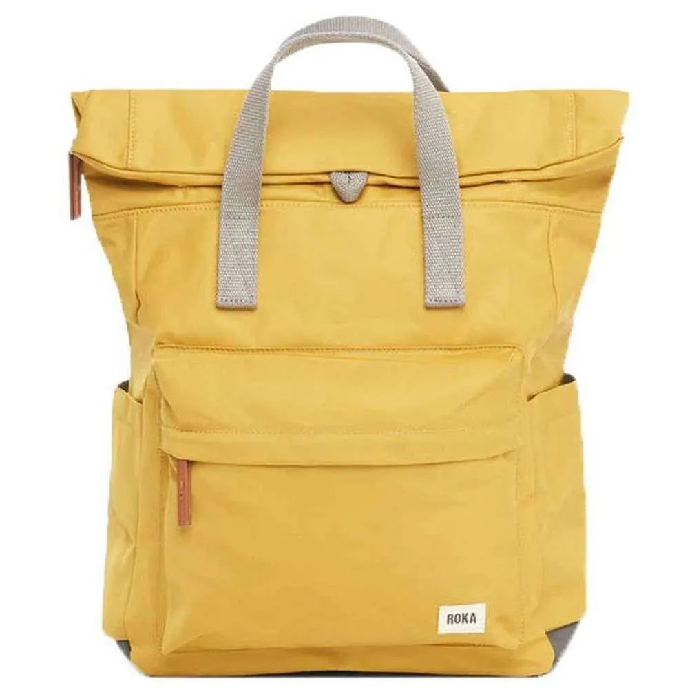 Roka Canfield B Medium Sustainable Nylon Backpack - Corn Yellow