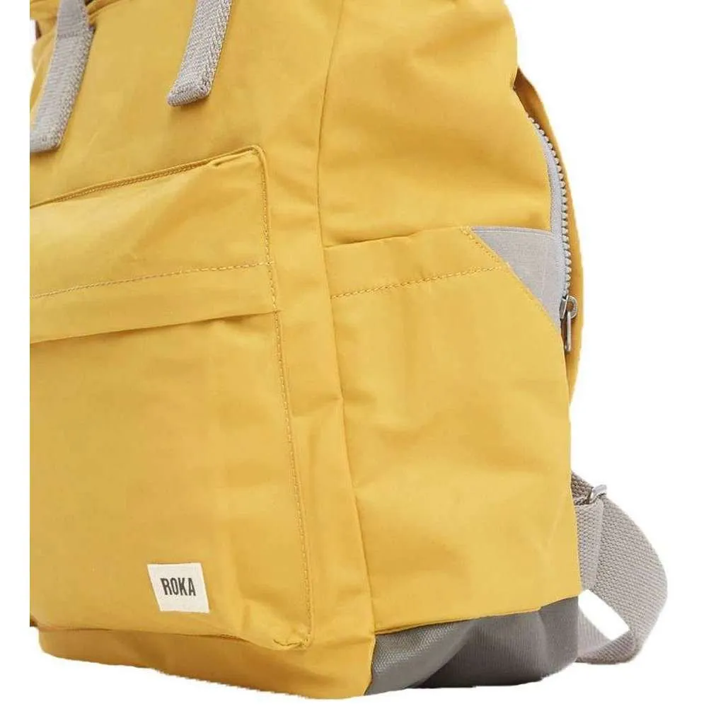 Roka Canfield B Medium Sustainable Nylon Backpack - Corn Yellow