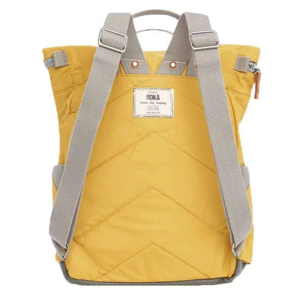 Roka Canfield B Medium Sustainable Nylon Backpack - Corn Yellow